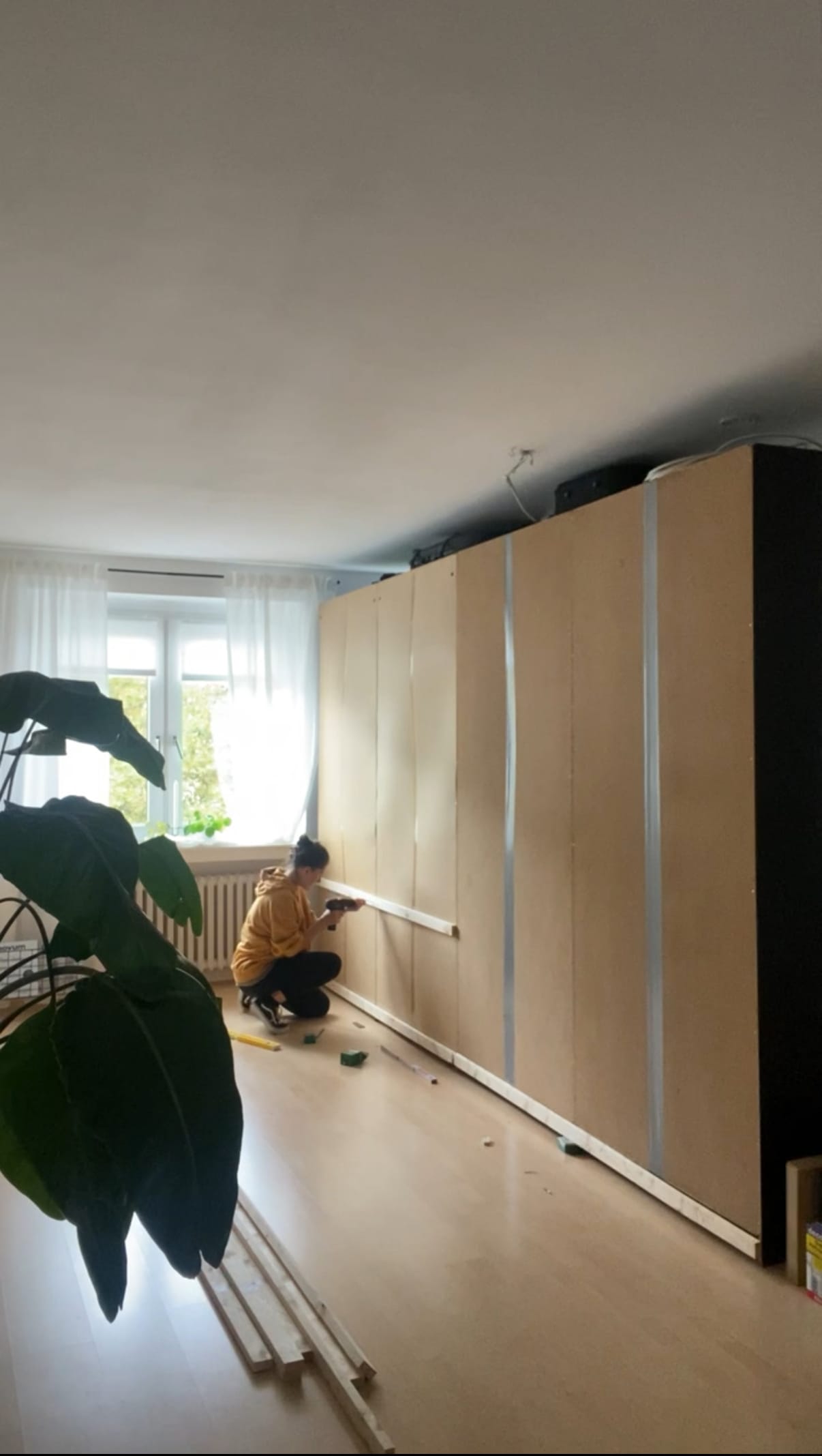 How to create a Custom Built-In Closet and Home office using Ikea Pax