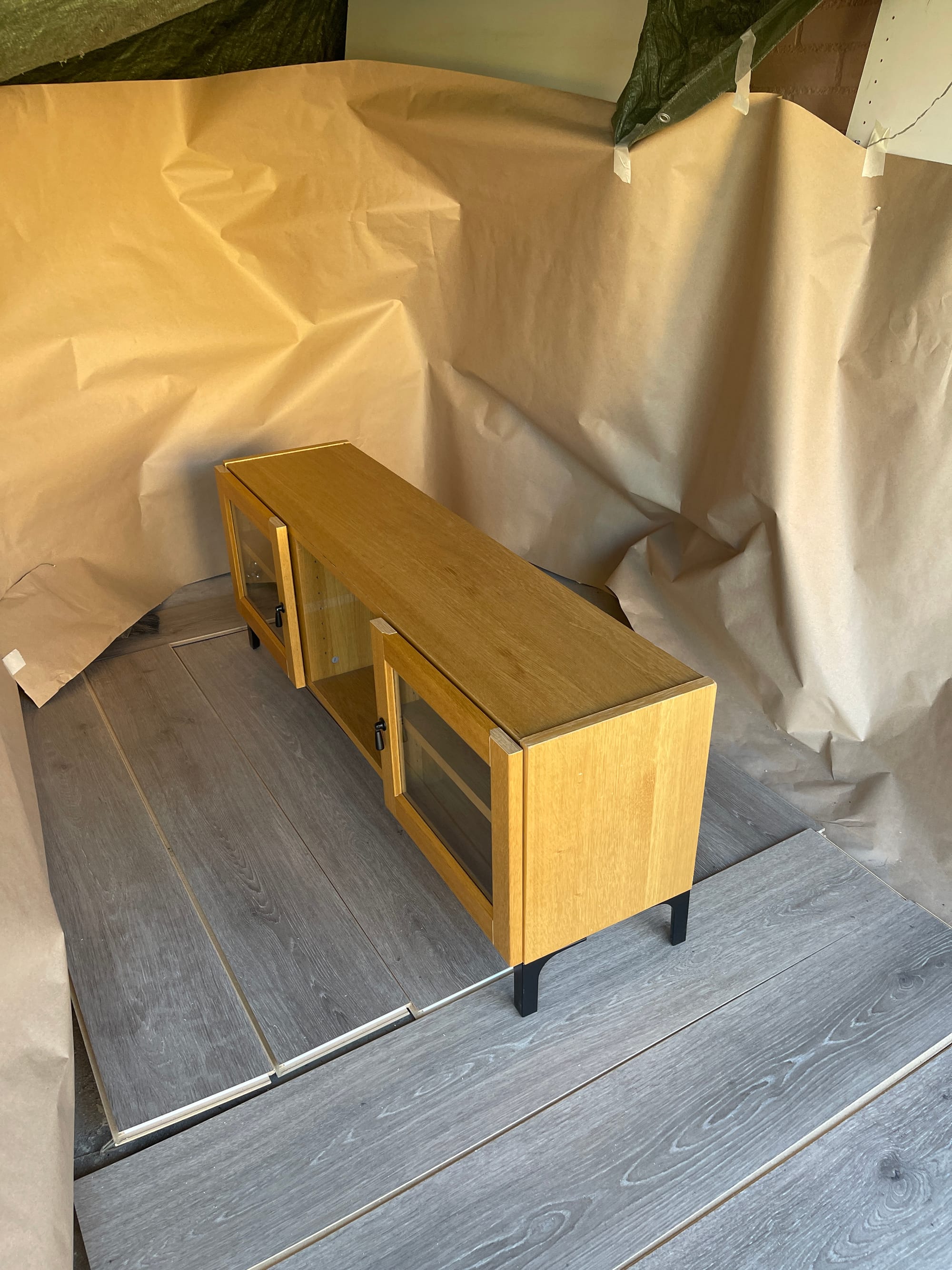 DIY TV Stand Makeover: How to Use a Cordless Paint Sprayer