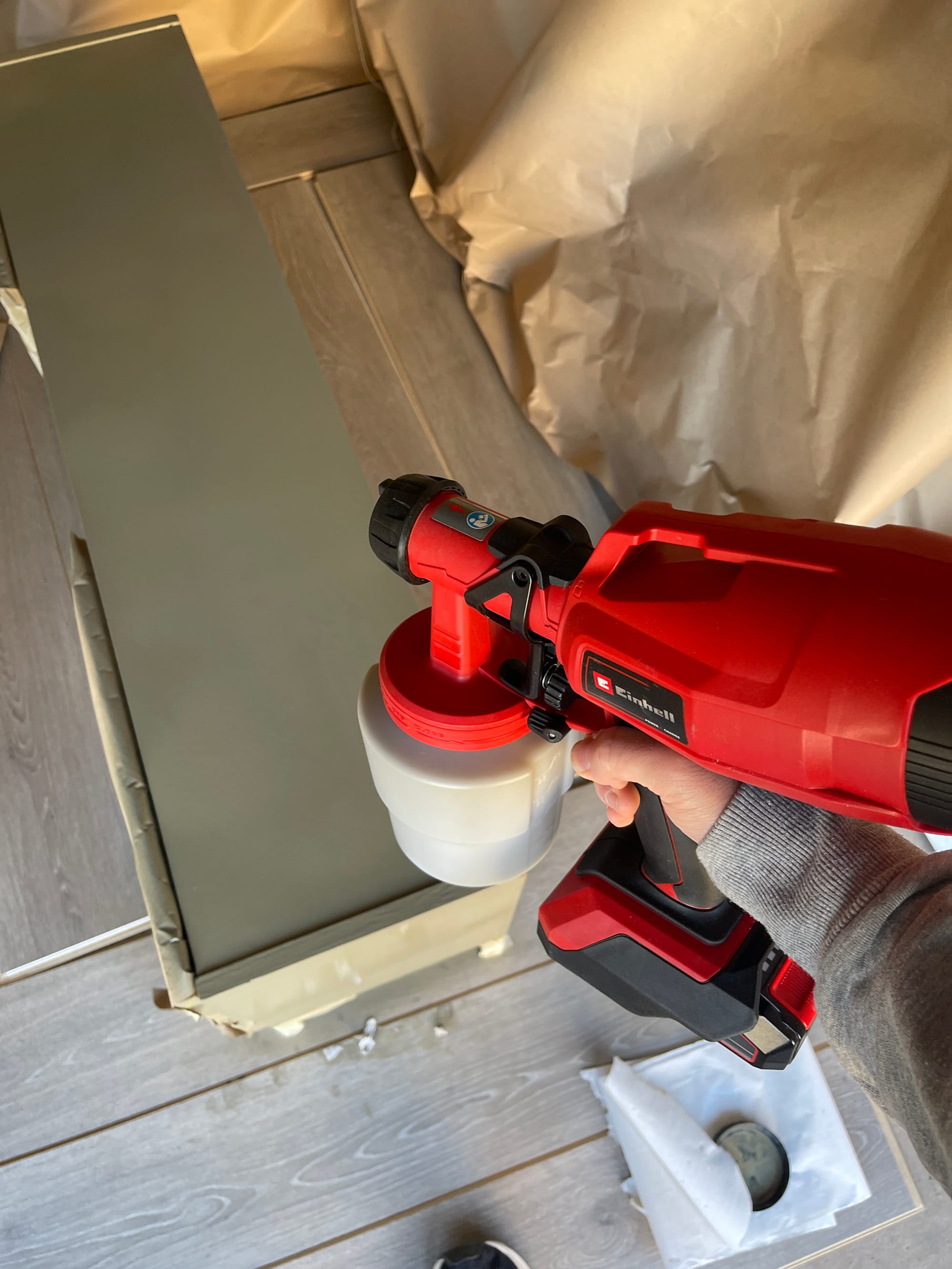 DIY TV Stand Makeover: How to Use a Cordless Paint Sprayer