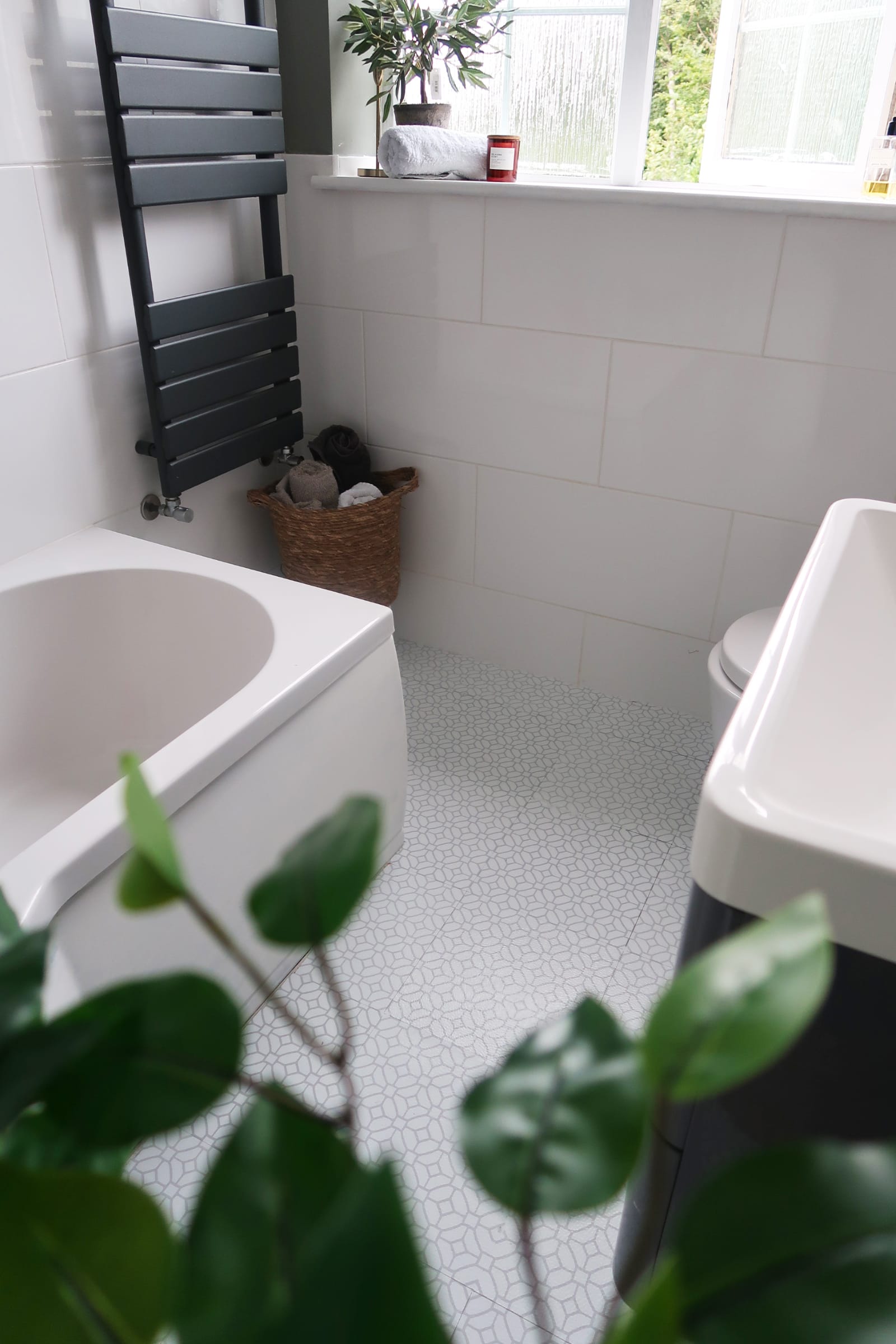How to use stick-on floor tiles for a budget bathroom makeover