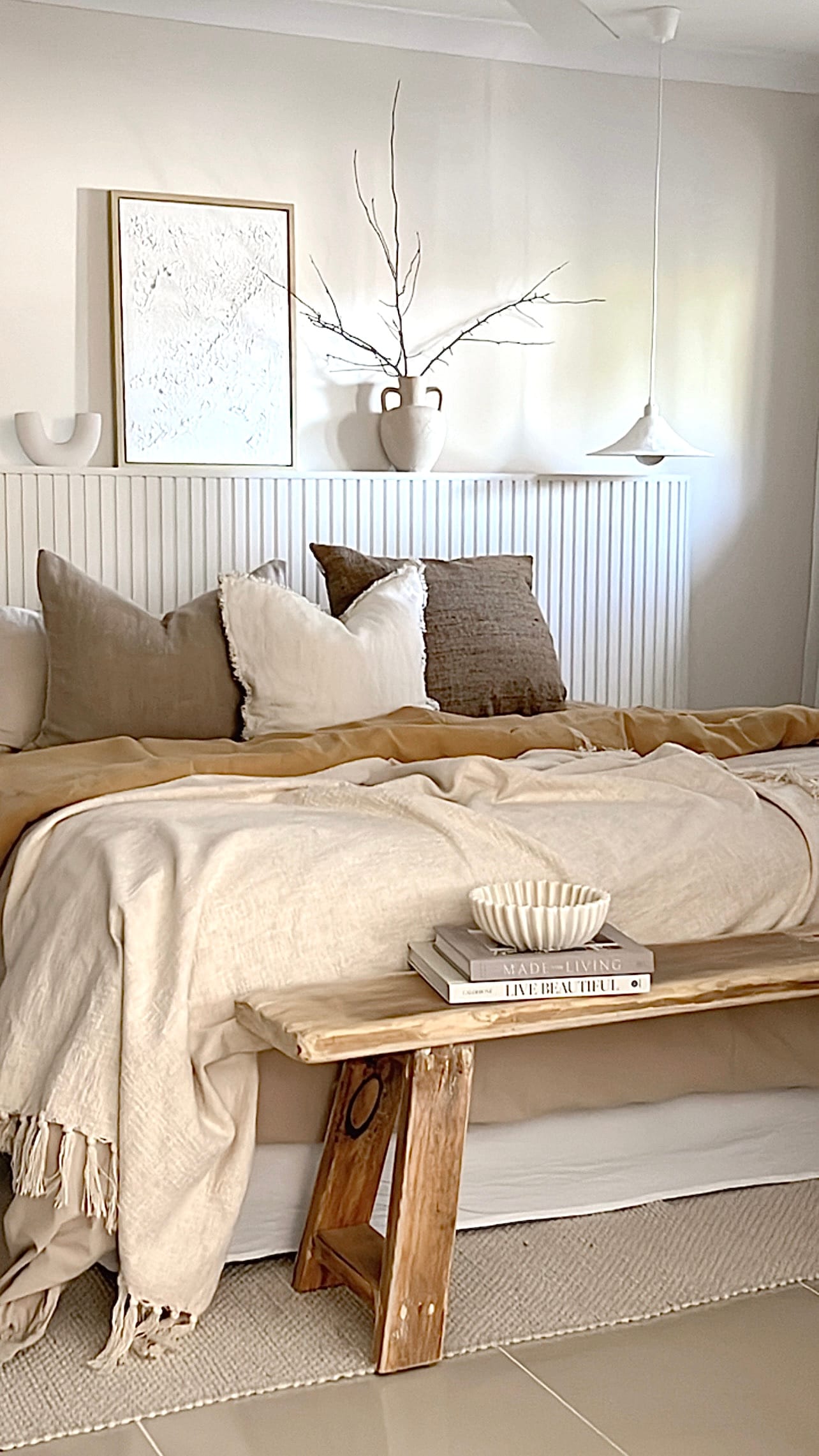 DIY Freestanding Headboard