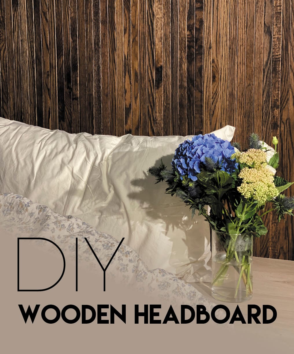 DIY wooden headbord