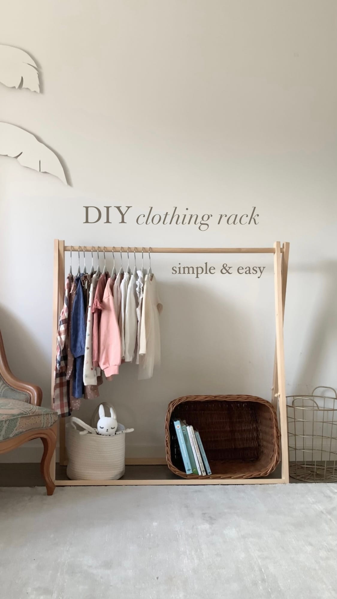 DIY clothing rack⎮quick, easy and budget friendly