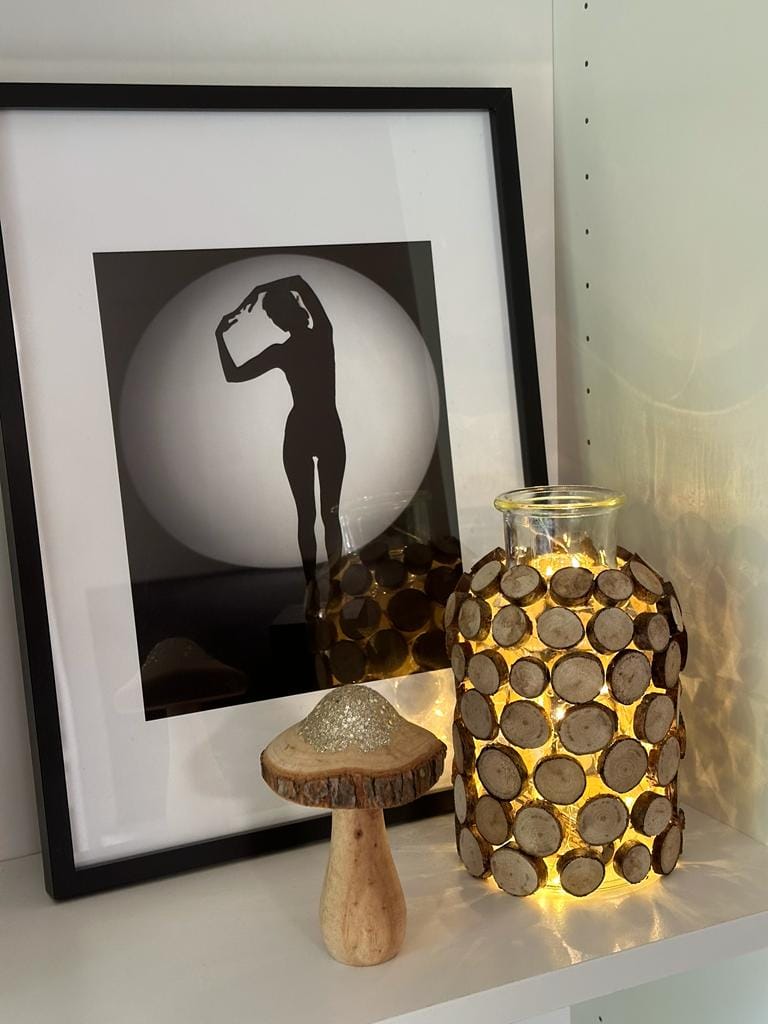 DIY Wood Slice Lantern: Add light and warmth to your home