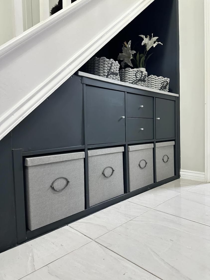 Budget-Friendly DIY Under Stairs Storage Solution
