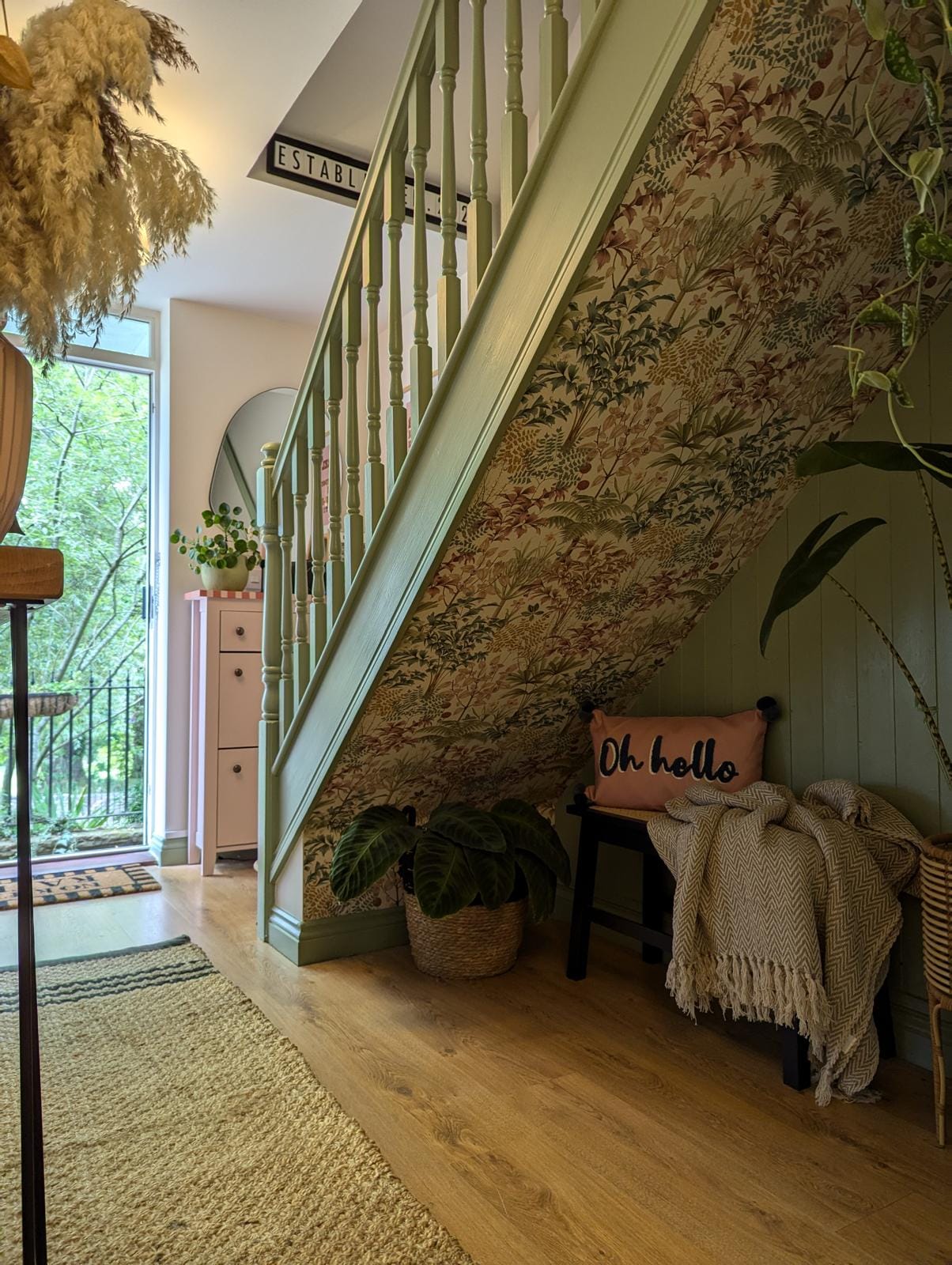 Colourful and Cozy DIY hallway transformation